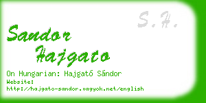 sandor hajgato business card